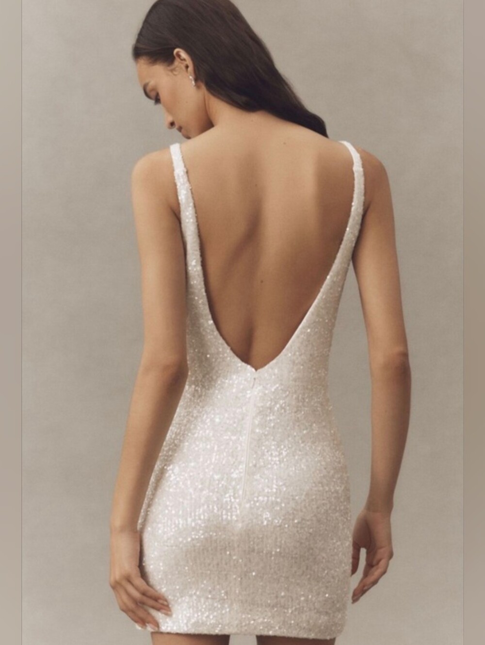 Anthropologie Mare Mare White Sequin Mini Dress NEW NWT Size XS - Picture 5 of 13